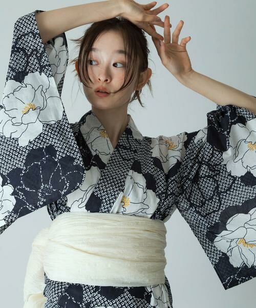 SENSE OF PLACE by URBAN RESEARCH / センスオブプレイス バイ アーバンリサーチ 着物・浴衣・小物類 | 浴衣2点セットB(変織紅梅) | 詳細17