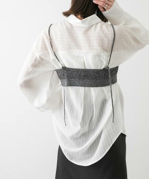 SENSE OF PLACE by URBAN RESEARCH / センスオブプレイス バイ アーバンリサーチ ベスト | ビーズストラップラメビスチェ | 詳細4