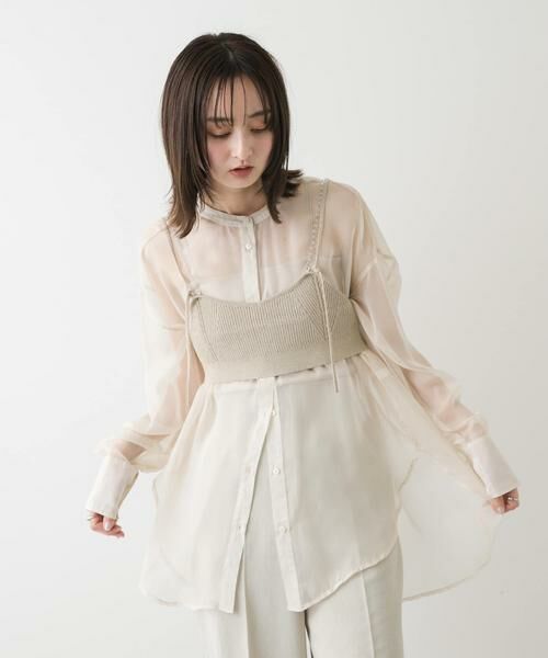 SENSE OF PLACE by URBAN RESEARCH / センスオブプレイス バイ アーバンリサーチ ベスト | ビーズストラップラメビスチェ | 詳細20