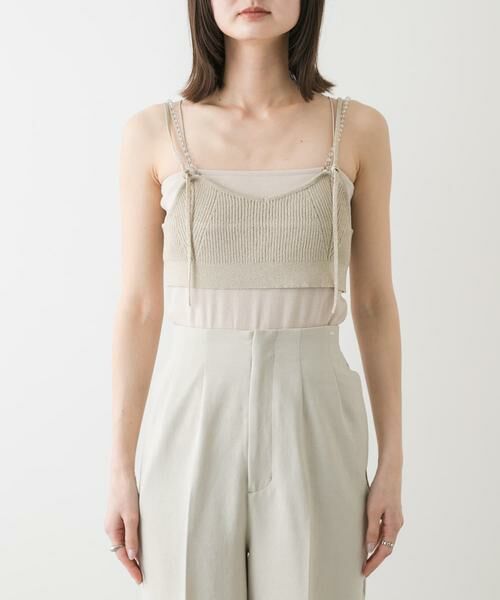 SENSE OF PLACE by URBAN RESEARCH / センスオブプレイス バイ アーバンリサーチ ベスト | ビーズストラップラメビスチェ | 詳細26