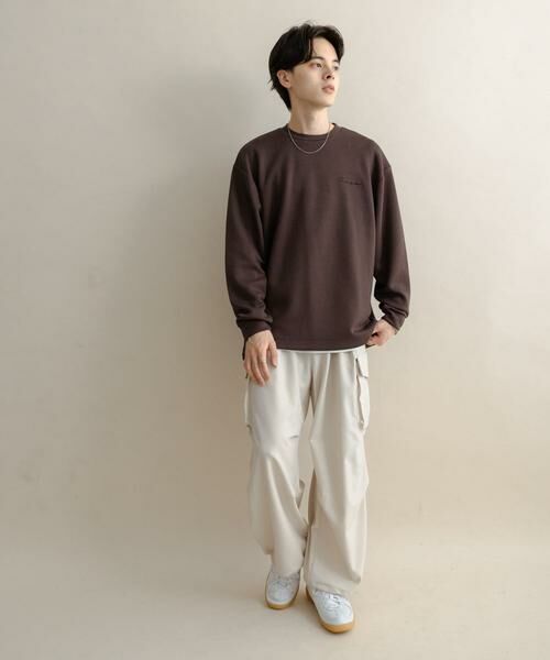 SENSE OF PLACE by URBAN RESEARCH / センスオブプレイス バイ アーバンリサーチ Tシャツ | 『一部WEB限定カラー』シシュウダンボールポンチロングTシャツ | 詳細12