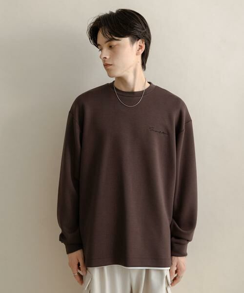 SENSE OF PLACE by URBAN RESEARCH / センスオブプレイス バイ アーバンリサーチ Tシャツ | 『一部WEB限定カラー』シシュウダンボールポンチロングTシャツ | 詳細14