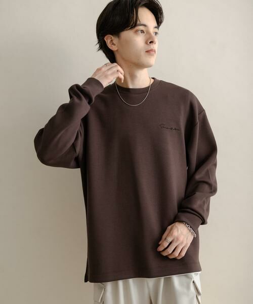 SENSE OF PLACE by URBAN RESEARCH / センスオブプレイス バイ アーバンリサーチ Tシャツ | 『一部WEB限定カラー』シシュウダンボールポンチロングTシャツ | 詳細9