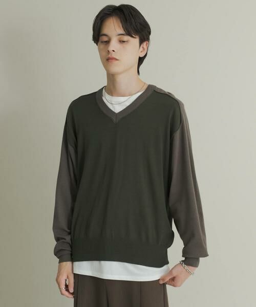 SENSE OF PLACE by URBAN RESEARCH / センスオブプレイス バイ アーバンリサーチ ニット・セーター | ハイショクVネックニット | 詳細1