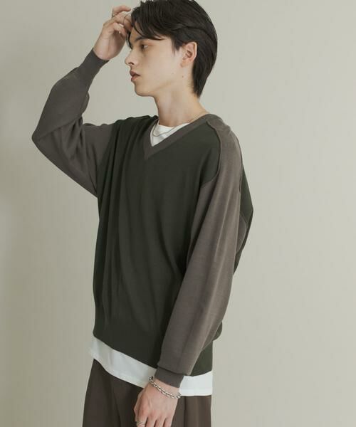 SENSE OF PLACE by URBAN RESEARCH / センスオブプレイス バイ アーバンリサーチ ニット・セーター | ハイショクVネックニット | 詳細2