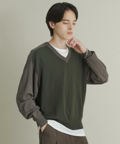 SENSE OF PLACE by URBAN RESEARCH / センスオブプレイス バイ アーバンリサーチ ニット・セーター | ハイショクVネックニット | 詳細3