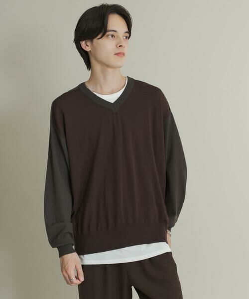 SENSE OF PLACE by URBAN RESEARCH / センスオブプレイス バイ アーバンリサーチ ニット・セーター | ハイショクVネックニット | 詳細15
