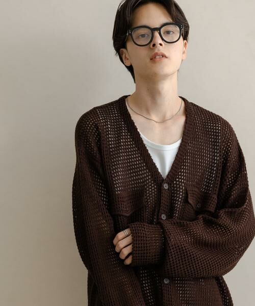 SENSE OF PLACE by URBAN RESEARCH / センスオブプレイス バイ アーバンリサーチ カーディガン・ボレロ | WポケットVネックニットカーディガン | 詳細1