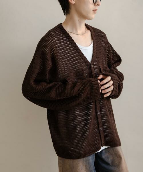 SENSE OF PLACE by URBAN RESEARCH / センスオブプレイス バイ アーバンリサーチ カーディガン・ボレロ | WポケットVネックニットカーディガン | 詳細2