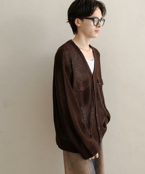 SENSE OF PLACE by URBAN RESEARCH / センスオブプレイス バイ アーバンリサーチ カーディガン・ボレロ | WポケットVネックニットカーディガン | 詳細4