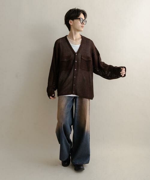 SENSE OF PLACE by URBAN RESEARCH / センスオブプレイス バイ アーバンリサーチ カーディガン・ボレロ | WポケットVネックニットカーディガン | 詳細7