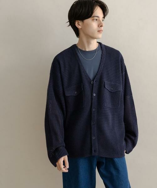 SENSE OF PLACE by URBAN RESEARCH / センスオブプレイス バイ アーバンリサーチ カーディガン・ボレロ | WポケットVネックニットカーディガン | 詳細27