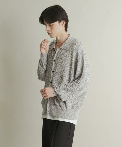 SENSE OF PLACE by URBAN RESEARCH / センスオブプレイス バイ アーバンリサーチ カーディガン・ボレロ | ミックスニットカーディガン | 詳細1