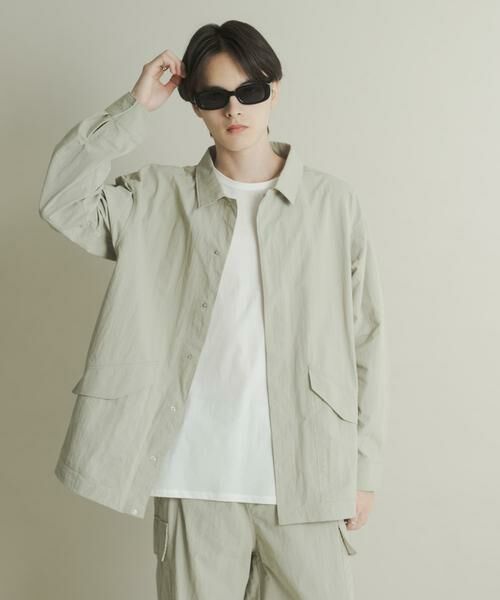 SENSE OF PLACE by URBAN RESEARCH / センスオブプレイス バイ アーバンリサーチ ナイロンジャケット | ユーティリティーロングスリーブシャツジャケット | 詳細24