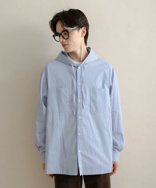 SENSE OF PLACE by URBAN RESEARCH / センスオブプレイス バイ アーバンリサーチ シャツ・ブラウス | ストライプフーディールーズシャツ | 詳細11