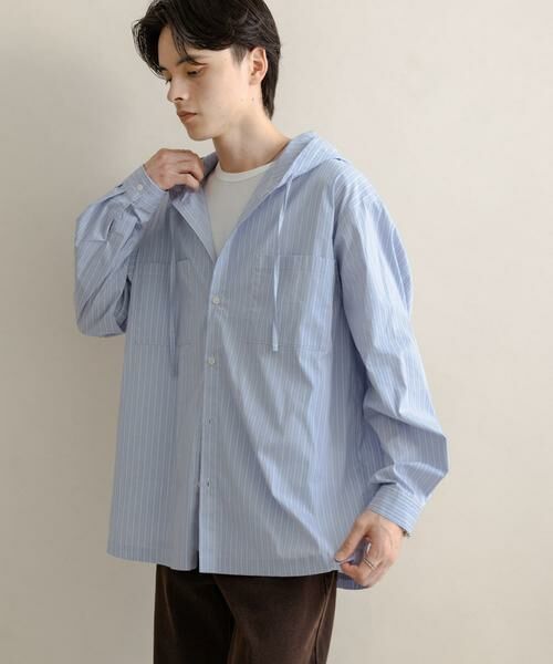 SENSE OF PLACE by URBAN RESEARCH / センスオブプレイス バイ アーバンリサーチ シャツ・ブラウス | ストライプフーディールーズシャツ | 詳細2