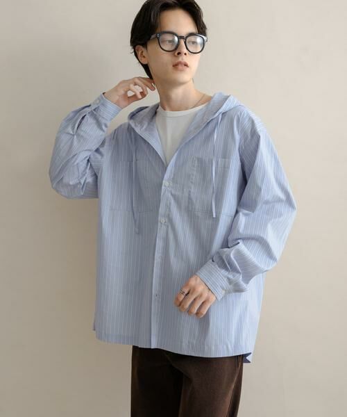 SENSE OF PLACE by URBAN RESEARCH / センスオブプレイス バイ アーバンリサーチ シャツ・ブラウス | ストライプフーディールーズシャツ | 詳細6