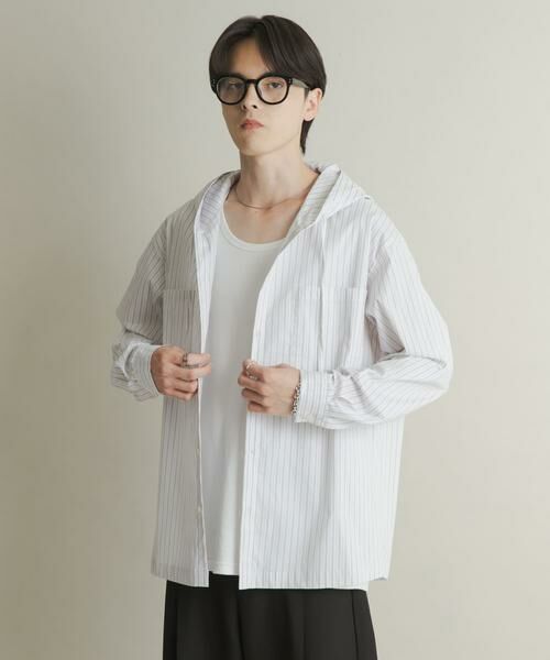 SENSE OF PLACE by URBAN RESEARCH / センスオブプレイス バイ アーバンリサーチ シャツ・ブラウス | ストライプフーディールーズシャツ | 詳細30