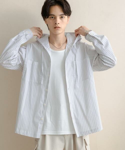 SENSE OF PLACE by URBAN RESEARCH / センスオブプレイス バイ アーバンリサーチ シャツ・ブラウス | ストライプフーディールーズシャツ | 詳細22