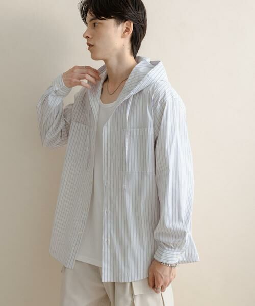 SENSE OF PLACE by URBAN RESEARCH / センスオブプレイス バイ アーバンリサーチ シャツ・ブラウス | ストライプフーディールーズシャツ | 詳細24