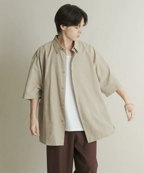 SENSE OF PLACE by URBAN RESEARCH / センスオブプレイス バイ アーバンリサーチ シャツ・ブラウス | エクストラルーズピーチサテンショートスリーブシャツ | 詳細21