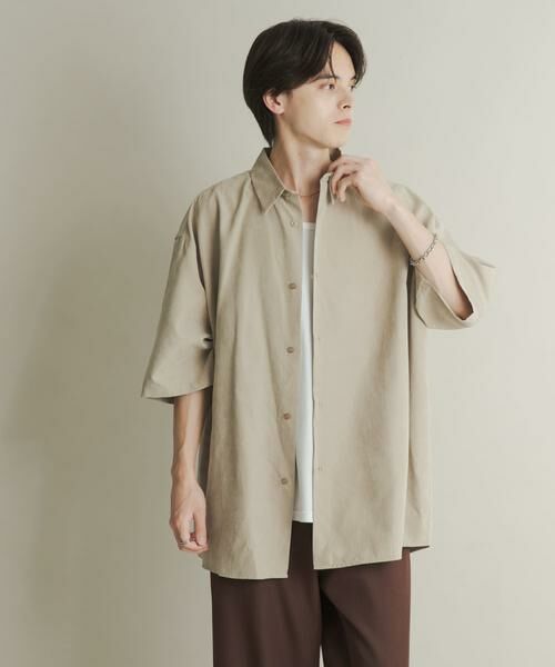 SENSE OF PLACE by URBAN RESEARCH / センスオブプレイス バイ アーバンリサーチ シャツ・ブラウス | エクストラルーズピーチサテンショートスリーブシャツ | 詳細22