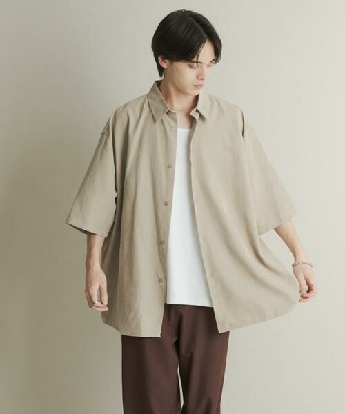 SENSE OF PLACE by URBAN RESEARCH / センスオブプレイス バイ アーバンリサーチ シャツ・ブラウス | エクストラルーズピーチサテンショートスリーブシャツ | 詳細25