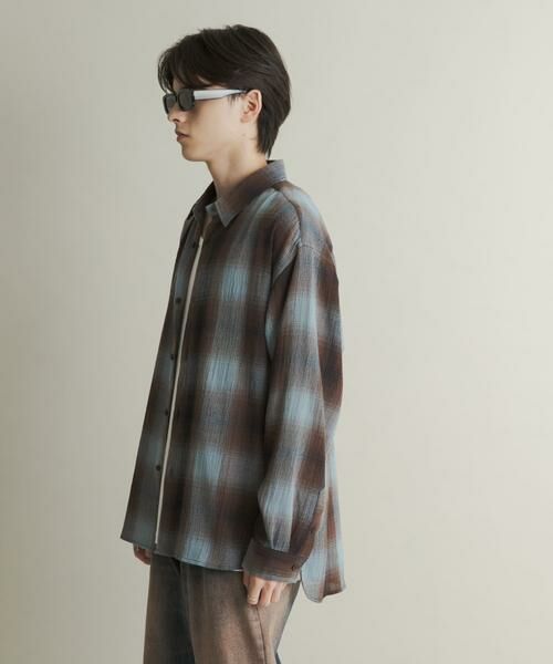 SENSE OF PLACE by URBAN RESEARCH / センスオブプレイス バイ アーバンリサーチ シャツ・ブラウス | オンブレーチェックレギュラーカラーシャツ | 詳細3