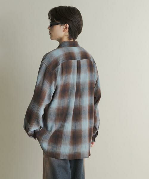 SENSE OF PLACE by URBAN RESEARCH / センスオブプレイス バイ アーバンリサーチ シャツ・ブラウス | オンブレーチェックレギュラーカラーシャツ | 詳細4
