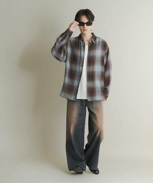 SENSE OF PLACE by URBAN RESEARCH / センスオブプレイス バイ アーバンリサーチ シャツ・ブラウス | オンブレーチェックレギュラーカラーシャツ | 詳細6
