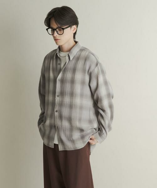 SENSE OF PLACE by URBAN RESEARCH / センスオブプレイス バイ アーバンリサーチ シャツ・ブラウス | オンブレーチェックレギュラーカラーシャツ | 詳細19