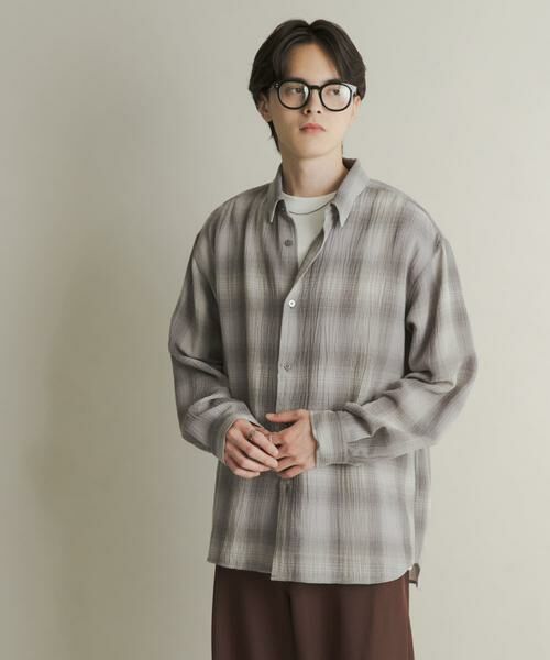 SENSE OF PLACE by URBAN RESEARCH / センスオブプレイス バイ アーバンリサーチ シャツ・ブラウス | オンブレーチェックレギュラーカラーシャツ | 詳細21