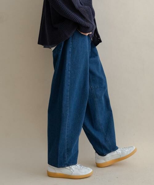 SENSE OF PLACE by URBAN RESEARCH/センスオブプレイス バイ アーバンリサーチ バレルレッグデニムパンツ インディゴブルー M SENSE OF PLACE by URBAN RESEARCH/センスオブプレイス バイ アーバンリサーチ バレルレッグデニムパンツ インディゴブルー M