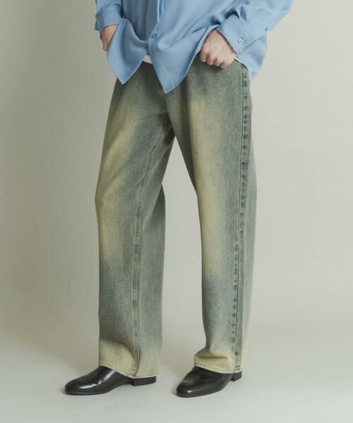 SENSE OF PLACE by URBAN RESEARCH / センスオブプレイス バイ アーバンリサーチ デニムパンツ | 『WEB限定』ハードウォッシュデニムワイドパンツ | 詳細3