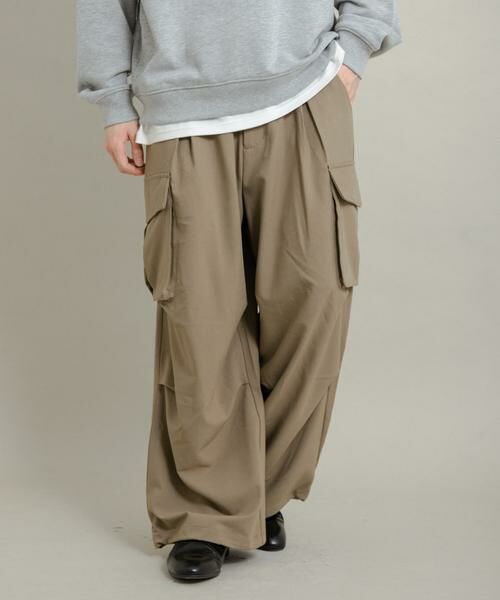 DESCENTE PAUSE カーゴ パンツ ワイド カーキ O ワイドカーゴパンツ【大きいサイズ】 通販【ニッセン】