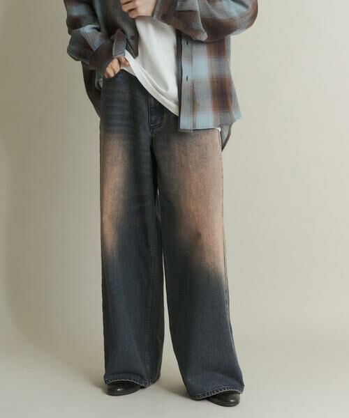 SENSE OF PLACE by URBAN RESEARCH / センスオブプレイス バイ アーバンリサーチ デニムパンツ | ヴィンテージライクデニムワイドパンツ | 詳細1