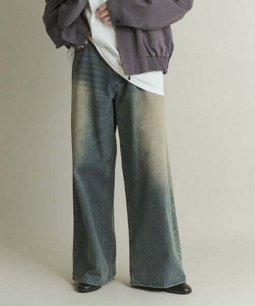 SENSE OF PLACE by URBAN RESEARCH / センスオブプレイス バイ アーバンリサーチ デニムパンツ | ヴィンテージライクデニムワイドパンツ | 詳細13