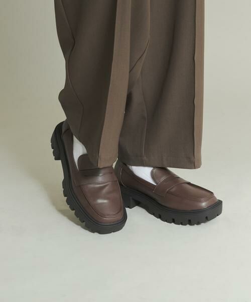 SENSE OF PLACE by URBAN RESEARCH / センスオブプレイス バイ アーバンリサーチ フラットシューズ | トラックソールコインローファー | 詳細5