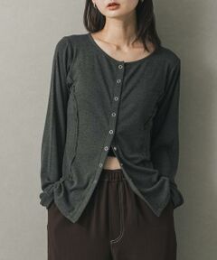 SENSE OF PLACE by URBAN RESEARCH / センスオブプレイス バイ アーバンリサーチ カーディガン・ボレロ | パネルリブカットカーディガン