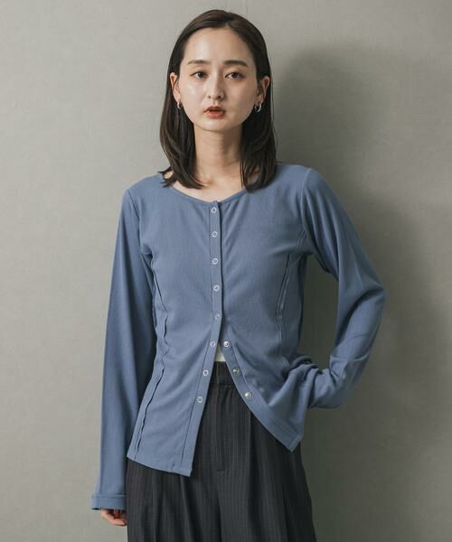 SENSE OF PLACE by URBAN RESEARCH / センスオブプレイス バイ アーバンリサーチ カーディガン・ボレロ | パネルリブカットカーディガン | 詳細1