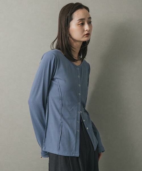 SENSE OF PLACE by URBAN RESEARCH / センスオブプレイス バイ アーバンリサーチ カーディガン・ボレロ | パネルリブカットカーディガン | 詳細3