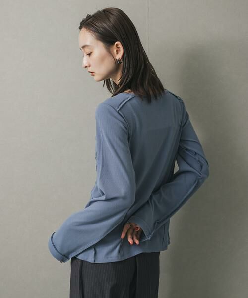 SENSE OF PLACE by URBAN RESEARCH / センスオブプレイス バイ アーバンリサーチ カーディガン・ボレロ | パネルリブカットカーディガン | 詳細4