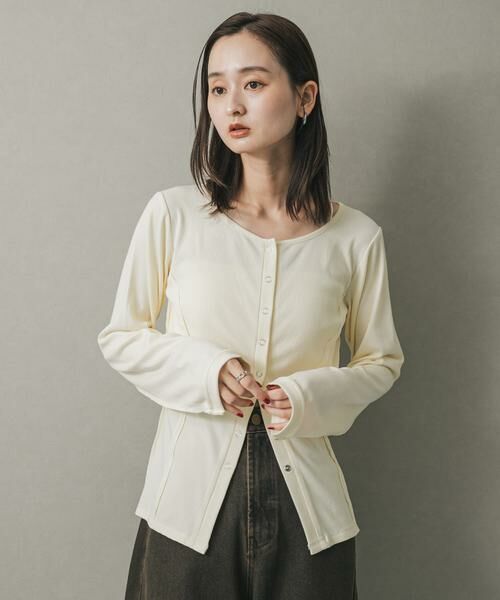 SENSE OF PLACE by URBAN RESEARCH / センスオブプレイス バイ アーバンリサーチ カーディガン・ボレロ | パネルリブカットカーディガン | 詳細14