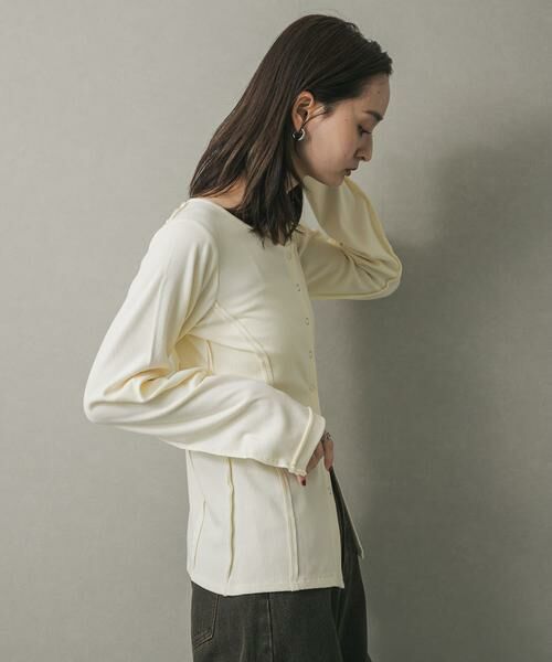 SENSE OF PLACE by URBAN RESEARCH / センスオブプレイス バイ アーバンリサーチ カーディガン・ボレロ | パネルリブカットカーディガン | 詳細15