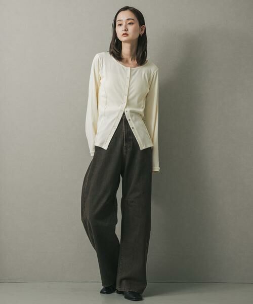 SENSE OF PLACE by URBAN RESEARCH / センスオブプレイス バイ アーバンリサーチ カーディガン・ボレロ | パネルリブカットカーディガン | 詳細17