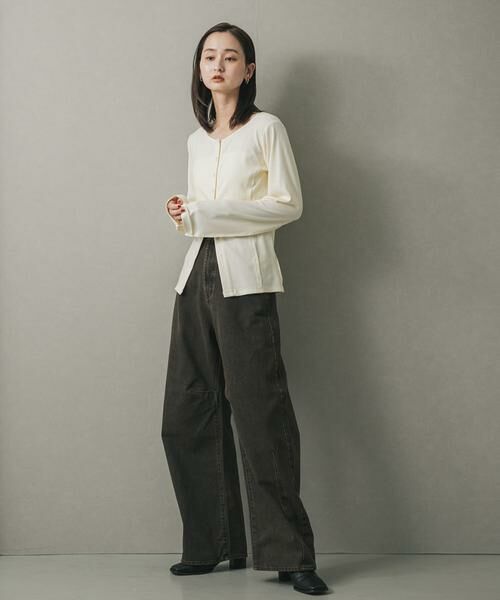 SENSE OF PLACE by URBAN RESEARCH / センスオブプレイス バイ アーバンリサーチ カーディガン・ボレロ | パネルリブカットカーディガン | 詳細19