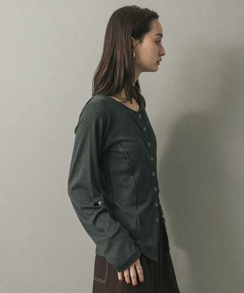 SENSE OF PLACE by URBAN RESEARCH / センスオブプレイス バイ アーバンリサーチ カーディガン・ボレロ | パネルリブカットカーディガン | 詳細24