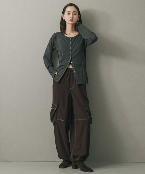 SENSE OF PLACE by URBAN RESEARCH / センスオブプレイス バイ アーバンリサーチ カーディガン・ボレロ | パネルリブカットカーディガン | 詳細26