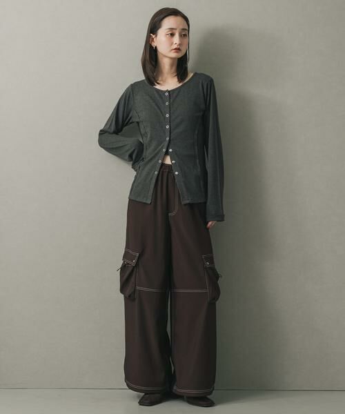 SENSE OF PLACE by URBAN RESEARCH / センスオブプレイス バイ アーバンリサーチ カーディガン・ボレロ | パネルリブカットカーディガン | 詳細27