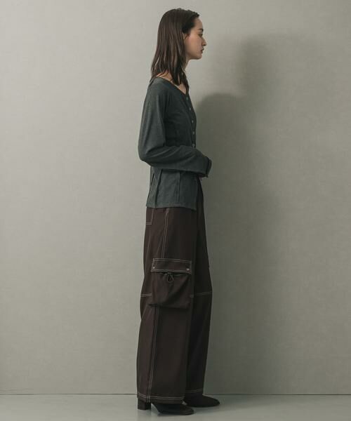 SENSE OF PLACE by URBAN RESEARCH / センスオブプレイス バイ アーバンリサーチ カーディガン・ボレロ | パネルリブカットカーディガン | 詳細28